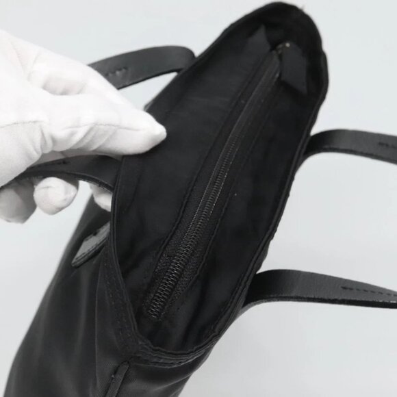 PRADA Hand Bag Nylon Black Silver Auth 118620 - Picture 13 of 16